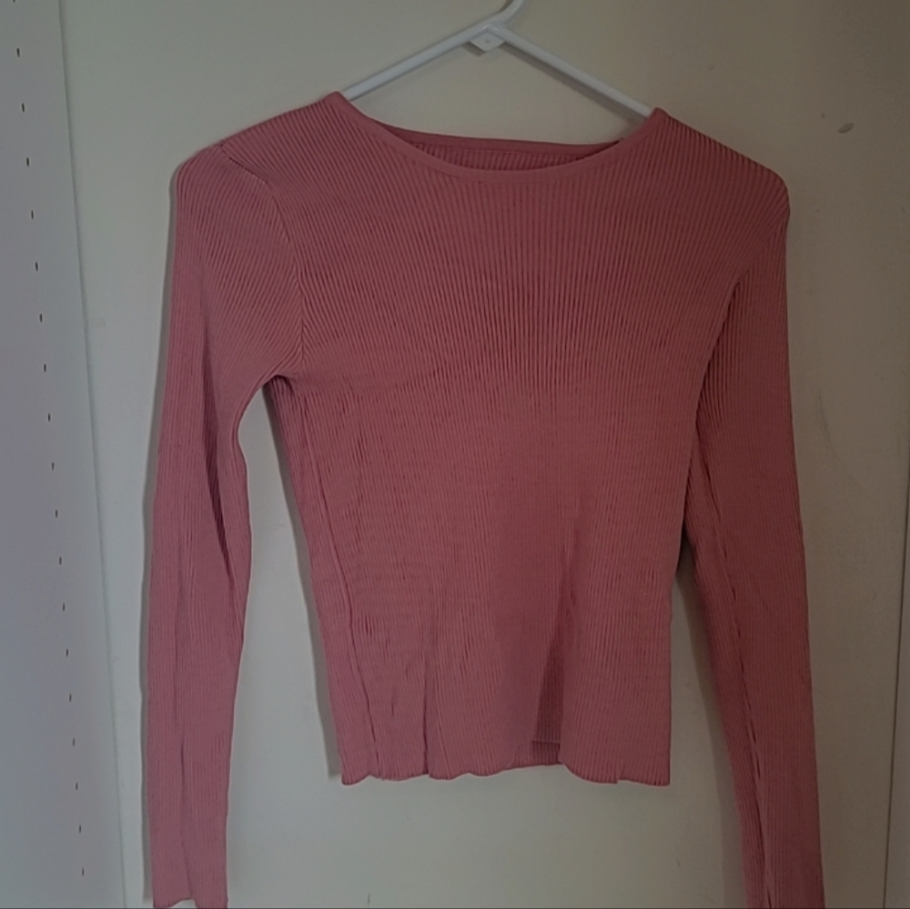 Cute dusty pink knitted long sleve